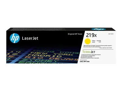 Obrázek produktu pro Spotřební materiál, originální žlutá tonerová kazeta HP 219X s vysokou výtěžností LaserJet