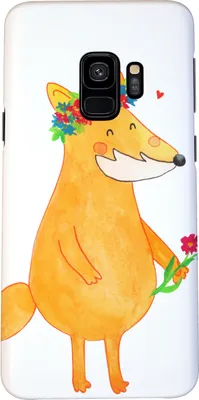 Produktbild von Mr. & Mrs. Panda Samsung Galaxy S9 Handyhülle Fuchs Blumen - Weiß - Geschenk, Hülle, Blumenliebe, Ich, Smartphone, Handy Schutzhülle, Cover, Boho, Fox
