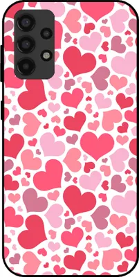 Immagine prodotto di Smartphonica Custodia per telefono adatta a Samsung Galaxy A32 4G con stampa di cuori - Custodia Backcover in TPU con design a cuori - Custodia per bambini con design a cuori