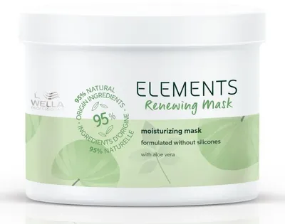 Produktbild von Wella Elements Renewing, 500 ml, Frauen, Alle Haare, Alle Farben, Feuchtigkeitsspendend, Weichmachend, Reparatur, Glanz, Topf
