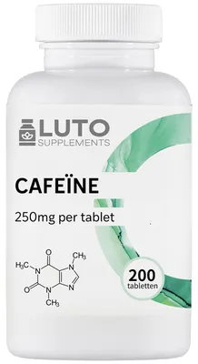 Produktbild von LUTO Supplements Koffein Tabletten 250 mg – 200 Tabletten