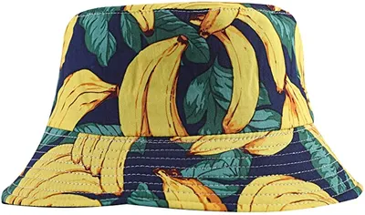 Produktbild von Uni Früchte Druck Sonnenhut Strandhut Fishermütze Outdoor-Hut, Banane Gelb