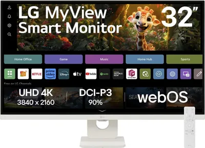 Obrázek produktu pro LG 32SR73U-W, 80 cm (31.5"), 3840 x 2160 px, 4K Ultra HD, LCD, 5 ms, Bílá
