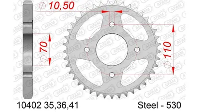 Produktbild von AFAM Kettenrad 10402-35 radseitig hinten 0 98kg