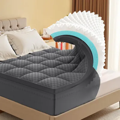 Immagine prodotto di Topper per materasso da 10,5 cm in memory foam, ideale per chi soffre di mal di schiena