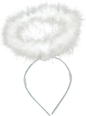 Heiligenschein Haarreif Weihnachtsengel weiß-silber Kostüm-Zubehör Krippenspiel Weihnachten Accessoire Engel Fasching Karneval Mottoparty
