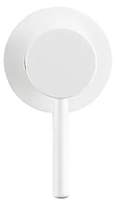 Produktbild von Wasserhahn für Bad und Küche - Wandmontierte Armatur - Einhebelmischer - Warm- und Kaltwasser - Messingkörper - Keramikkartusche - Einlochmontage - Weiß