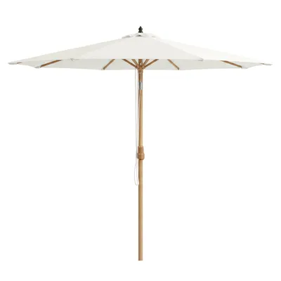 Produktbild von Sekey Sonnenschirm Ø300cm Holzoptik Gartenschirm Marktschirm für Garten Terrasse Hof, UPF50+