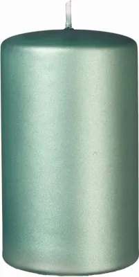 Produktbild von Stumpenkerzen Metallic-Optik Candy Grün Matt 100 x 60 mm, 12 Stück