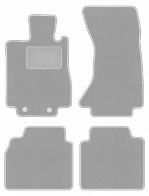 Produktbild von Velours-Fußmatten für Mercedes S W220 4Matic 1998-2005 (Langversion) – 4-tlg, Grau, passgenau – Wielganizator OSLO