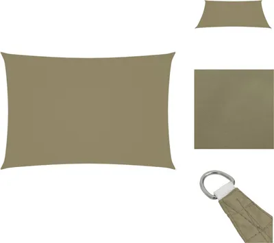 Produktbild von vidaXL Sonnensegel Oxford-Gewebe Rechteckig 3x5 m Beige -  Sonnenschirme & Sonnenschutze