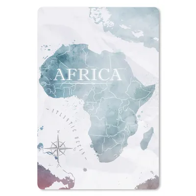 Produktbild von MuchoWow® Mauspad Mousepad Weltkarte - Afrika - Blau 40x60 cm - Mousepads - Maus Mat - Pad - Mausunterlage - Schreibtisch Accesoire