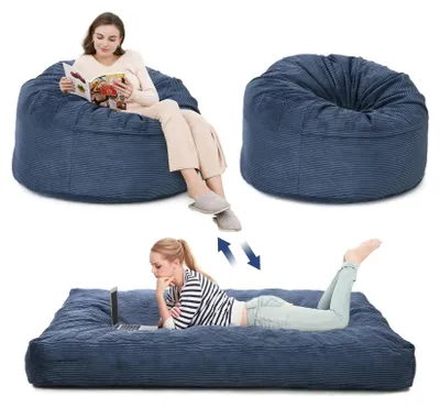 Zdjęcie produktu dla Sofa-work, modułowa konstrukcja, komfort dzięki wypełnieniu z pianki memory, kolor granatowy, wymiary: 120 cm * 70 cm