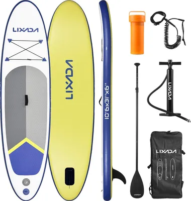 Immagine prodotto di Tavola da paddle gonfiabile, Pagaia regolabile, Set da surf completo, Set blu