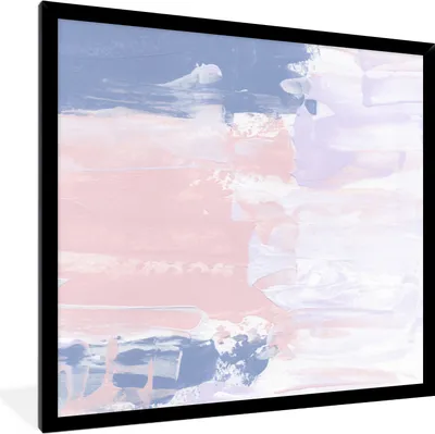 Produktbild von MuchoWow® Gerahmtes Poster Pastell - Gestaltung - Farbe 40x40 cm - Poster mit Schwarzem Bilderrahmen Wandposter Rahmen Foto Bilder - Mit Rahmen - Wanddekoration Schlafzimmer