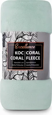 Produktbild von Mint Decke 150x200 flauschiger Coral Stoff weich und angenehm anzufassen