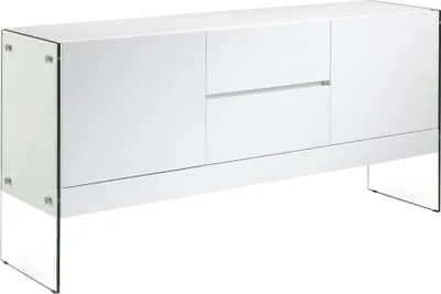 Immagine prodotto di Credenza Angel Cerdá in legno bianco e vetro temperato 3063