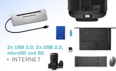 Produktbild von D I-Tec Usb-C 3Xlcd Dock W/ Pd85W