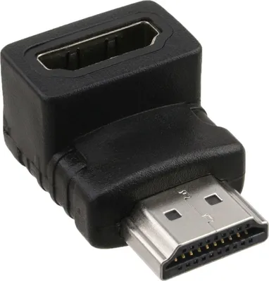 Produktbild von InLine® HDMI Adapter, 19pol Stecker / Buchse, gewinkelt, 4K2K kompatibel