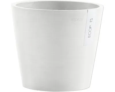 Produktbild von Pflanztopf Ecopots Amsterdam Kunststoff Ø 20 cm H 17,2 cm grauweiß inkl. Erdbewässerungsystem