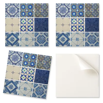 Obrázek produktu pro Samolepicí vinylové dlaždice do kuchyně, keramický vzor, rozměry 20 x 20 x 20 cm