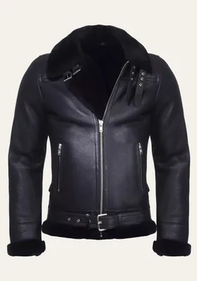 Produktbild von Lammfelljacke - JAMES - Größe: M | Farbe: Schwarz