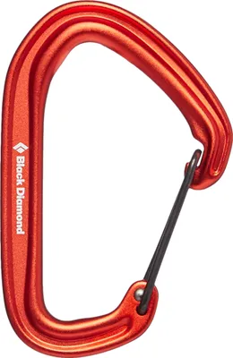 Roter Schnappkarabiner "Hotwire Carabiner" von Black Diamond; geeignet für Klettern.