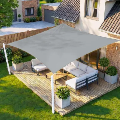 Produktbild von Sonnensegel Sonnenschutzsegel Schattensegel - 2,5 x 3,5 m - Grau - Polyester - Wasserdicht