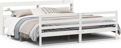 Obrázek produktu pro vidaXL Rám postele s čelem bez matrace bílý 200x200 cm