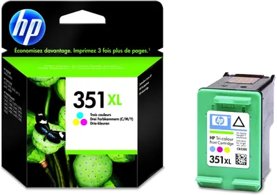 Produktbild von HP 351XL Cyan/Magenta/Gelb Original Druckerpatrone mit hoher Reichweite, Hohe (XL-) Ausbeute, Cyan, Magenta, Gelb, Tinte auf Farbstoffbasis, 1 Stück(e), 580 Seiten