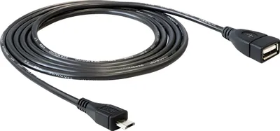 Zdjęcie produktu dla DeLOCK 50cm USB micro-B/USB2.0-A, 0,5 m, Micro-USB B, USB A, USB 2.0, Męska/Żeńska, Czarny
