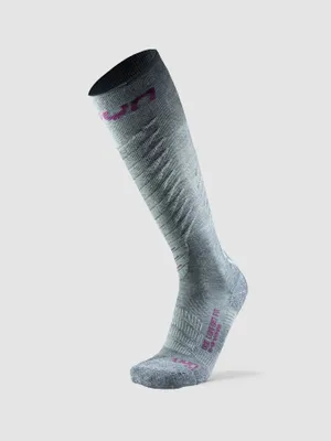 Zdjęcie produktu dla Skarpety narciarskie damskie UYN One Comfort Fit, model S100315G360, kolor: szary/fioletowy, rozmiar: 35/36