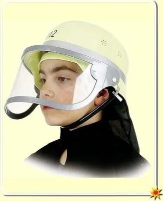 Produktbild von Feuerwehr-Helm mit klappbarem Visier für Kinder Rollenspiel