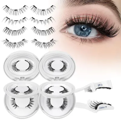 Image de Higu Clace, faux cils magnétiques, lot de 4 paires, avec applicateur (4 paires - C1)