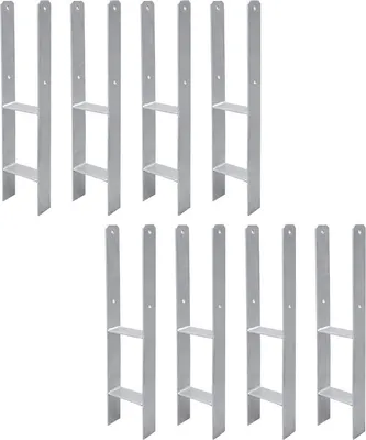 Produktbild von Yakimz Pfostenanker H-Anker H-Pfostenanker Pfostenträger Pfostenhalter 121mm 8 Stück