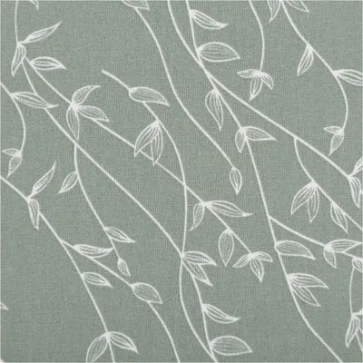 Produktbild von Baumwollstoff Meterware Popeline Stoff Zweige khaki-grün 145cm