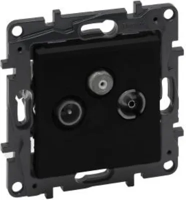 Immagine prodotto di Presa terminale TV-R-SAT nero 10 dB Niloe Step