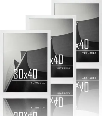 Obrázok produktu pre VUVUZULA sada fotorámikov 30x40cm biely drevený fotorámik 3-pack