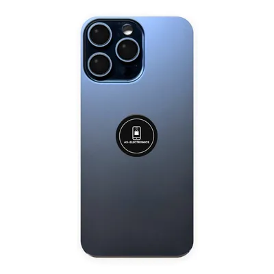 Produktbild von Rückseite Glas für iPhone 15 Pro Blau vormontiert – Backcover mit Kameraglas, ohne Ladespule