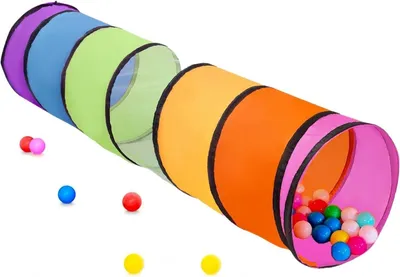 Immagine prodotto di Tunnel giochi, 180 cm di lunghezza, 46 cm di diametro, pieghevole, per bambini
