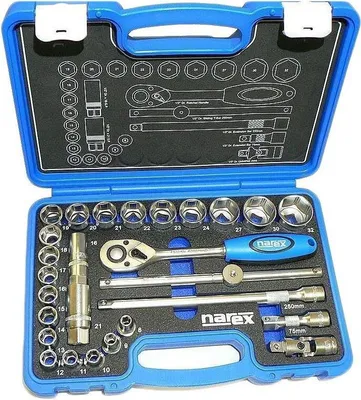 Immagine prodotto di Set di utensili Narex da 1/2", 27 pezzi