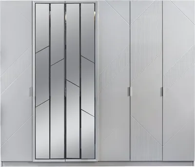 Produktbild von Designer Weißer Kleiderschrank Exklusive Schlafzimmer Holz Garderobe