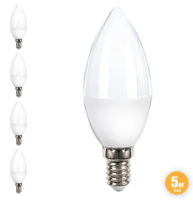 Zdjęcie produktu dla Żarówki LED I-Glow w kształcie świeczek – zestaw 5 sztuk