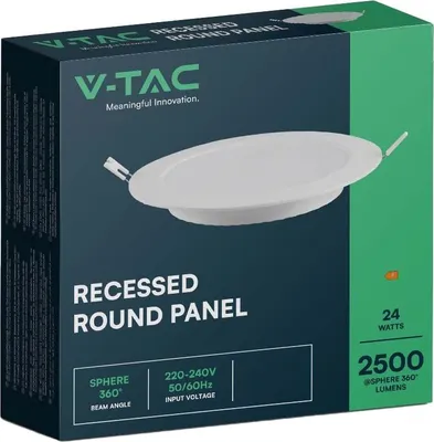 Produktbild von V-TAC LED-Einbauleuchte VT-61024, EEK: F, 24 W, 2500 lm, 3000 K
