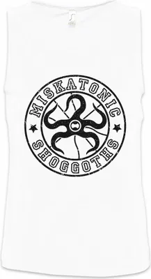 Produktbild von Urban Backwoods Miskatonic Shoggots, Ärmelloses T-Shirt, Farbe: Weiß, Größe: 5XL