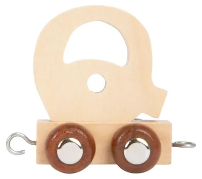 Image de Small Foot - Train à lettres en bois Q - Jeu de lettres, 12 pièces