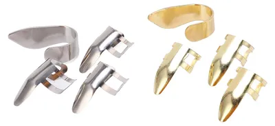 Immagine prodotto di 8 plettri in metallo, regolabili, per chitarra, banjo, ukulele, parti, accessori per strumenti musicali