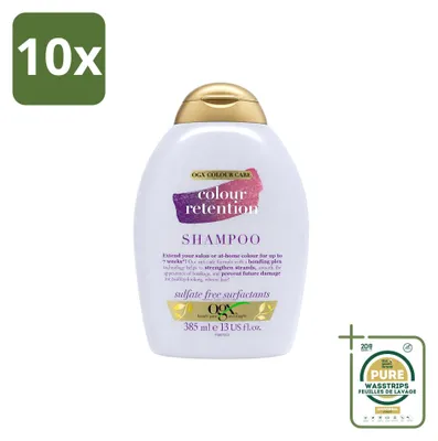 Productafbeelding van 10 x OGX Shampoo voor gekleurd haar, 385 ml - Voordeelverpakking - 10 stuks