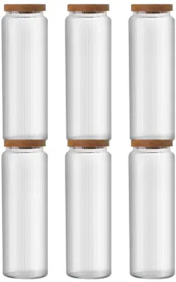 Productafbeelding van Set van 6 Luchtdichte Voorraadpotten van 1500 ml