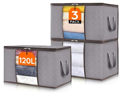 Produktbild von Aufbewahrungstaschen 120L - Lichtgrau, 3 Stück